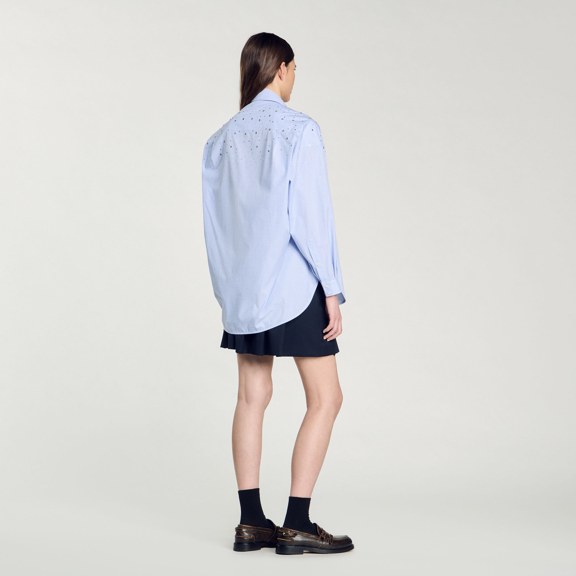 Studded check shirt
