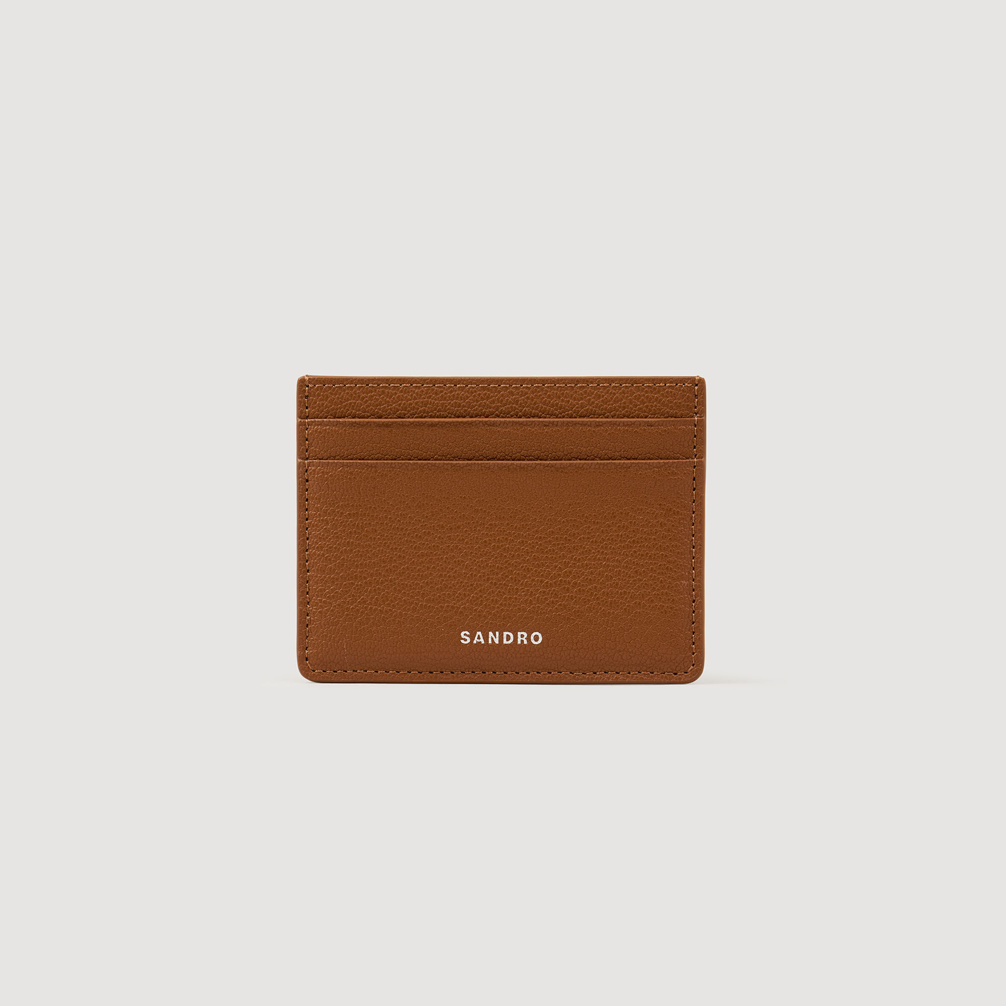 Grained leather cardholder