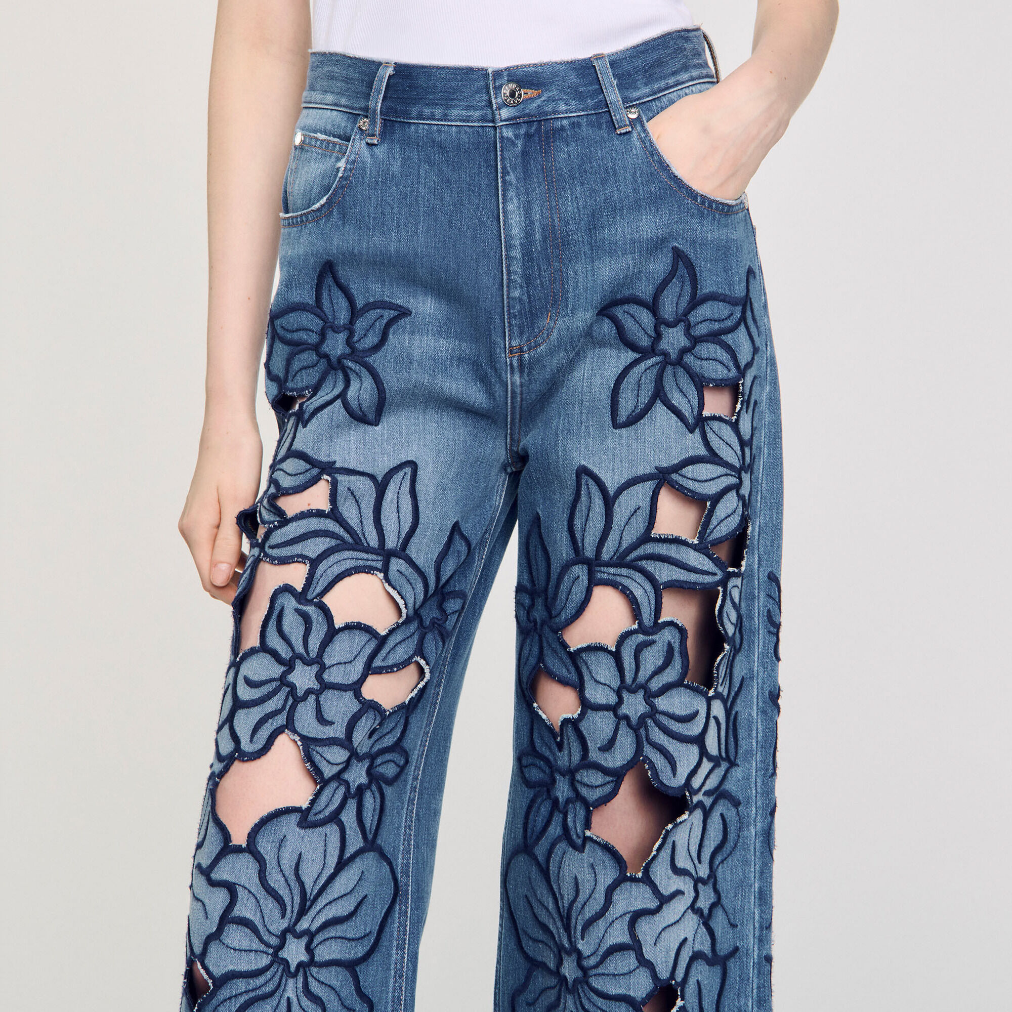 Embroidered jeans
