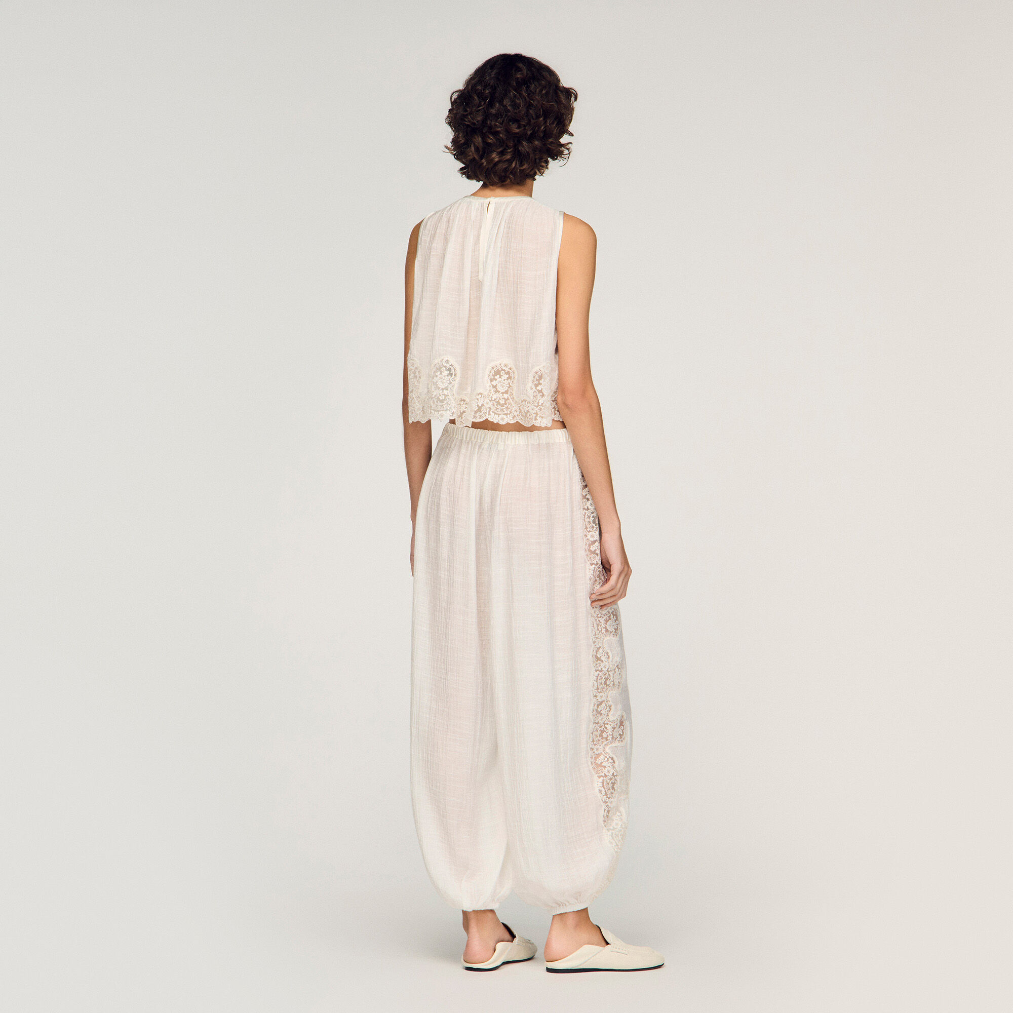 Crepon crop top