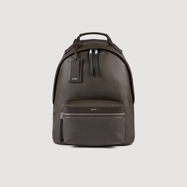 Coated canvas backpack
