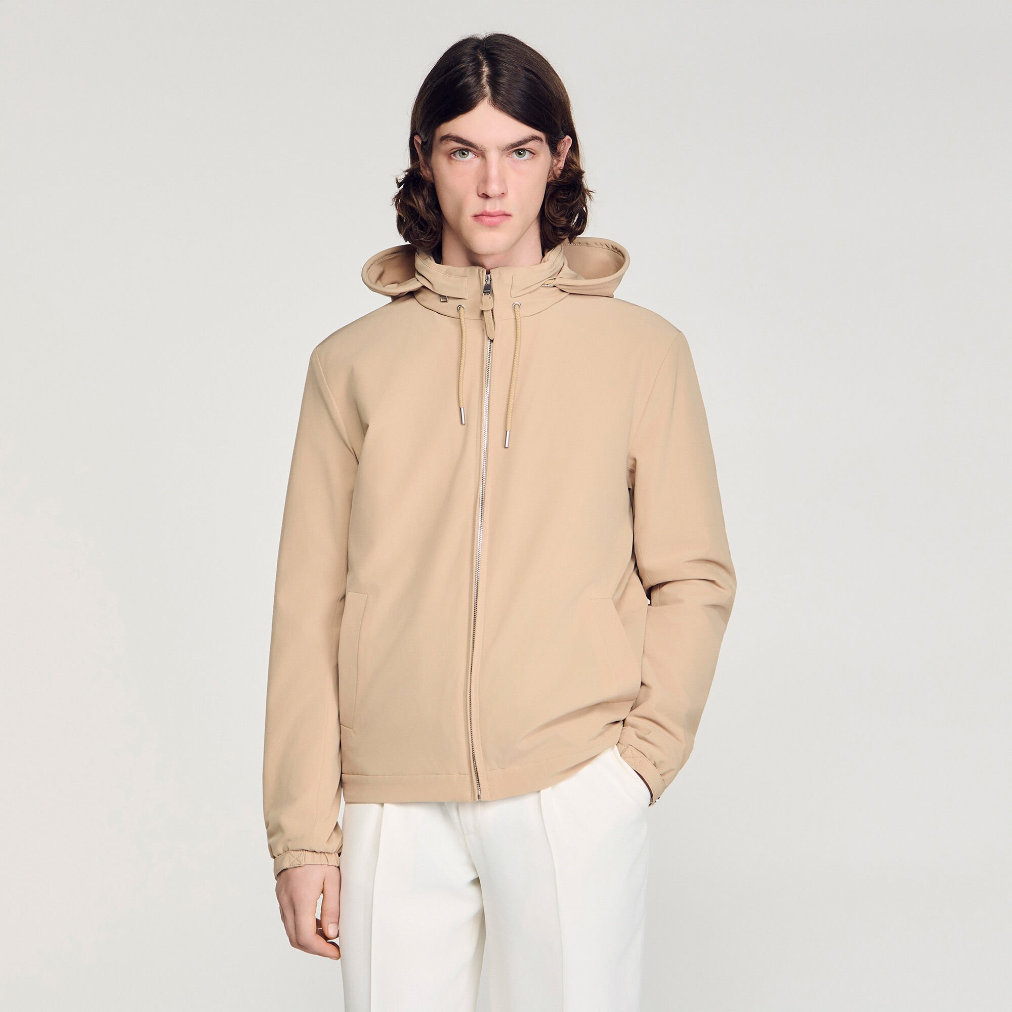 Hooded zip-up jacket