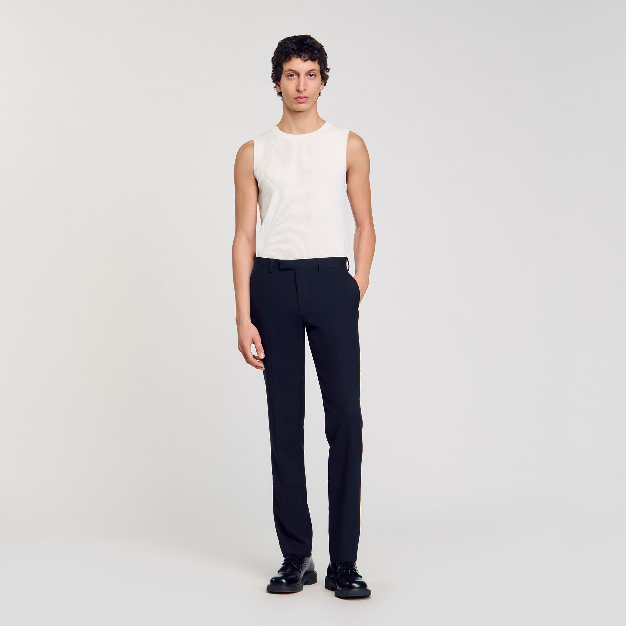 Wool suit trousers