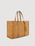 Split leather shopping bag