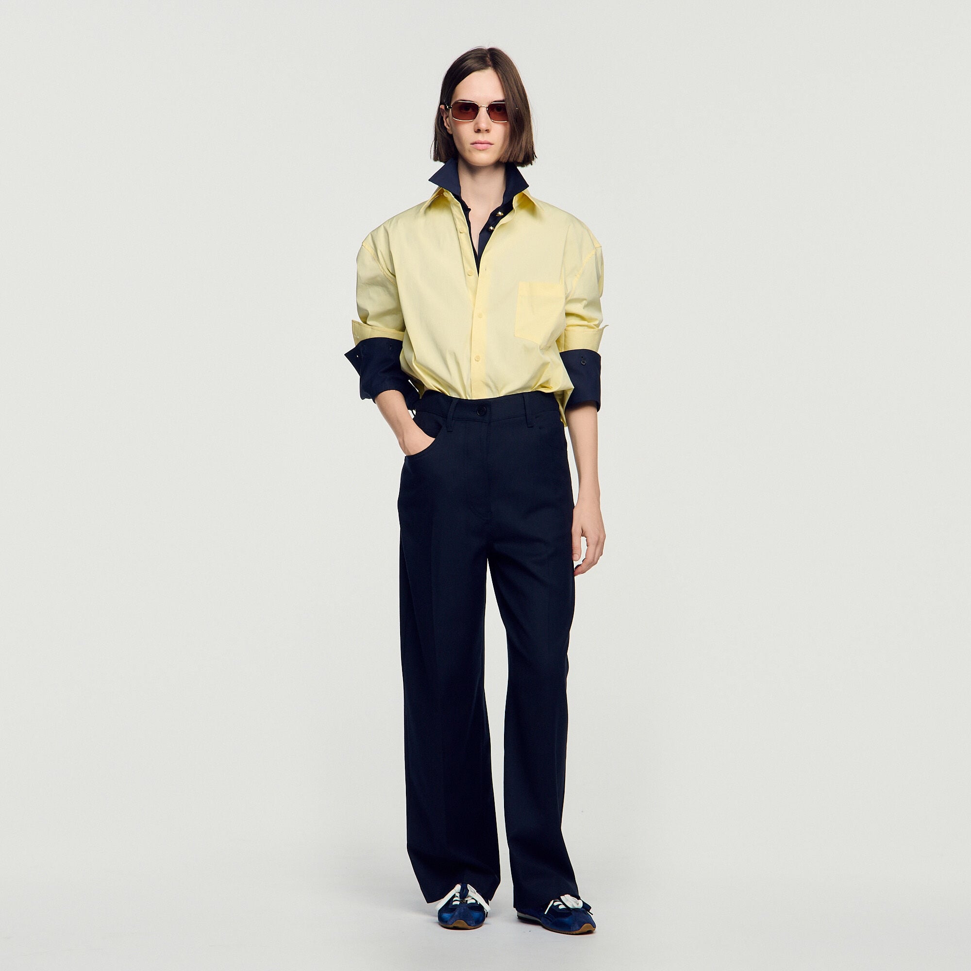 Oversized cotton shirt - Mixte | Sandro