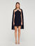 Short cape dress with rhinestones
