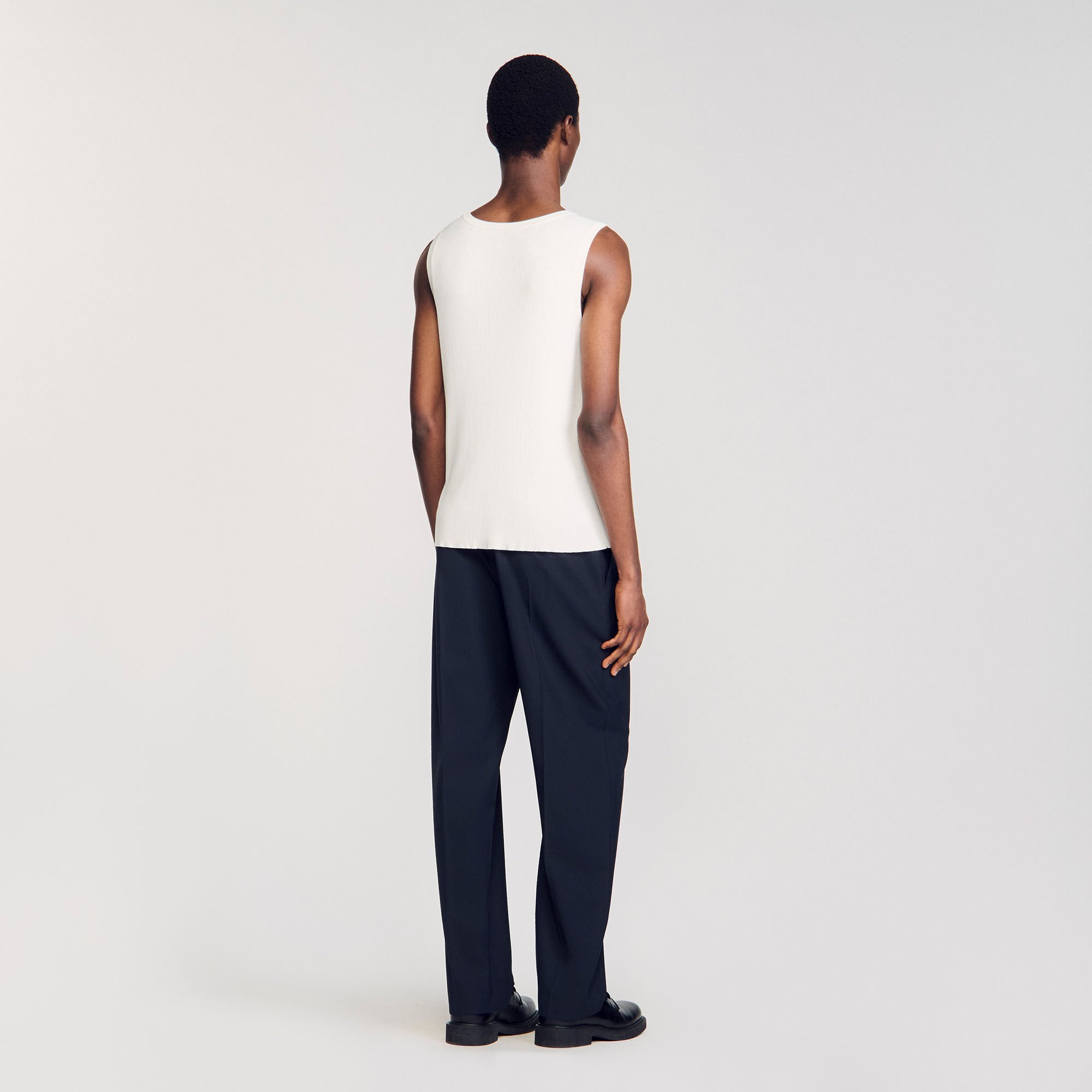 Rib knit vest top
