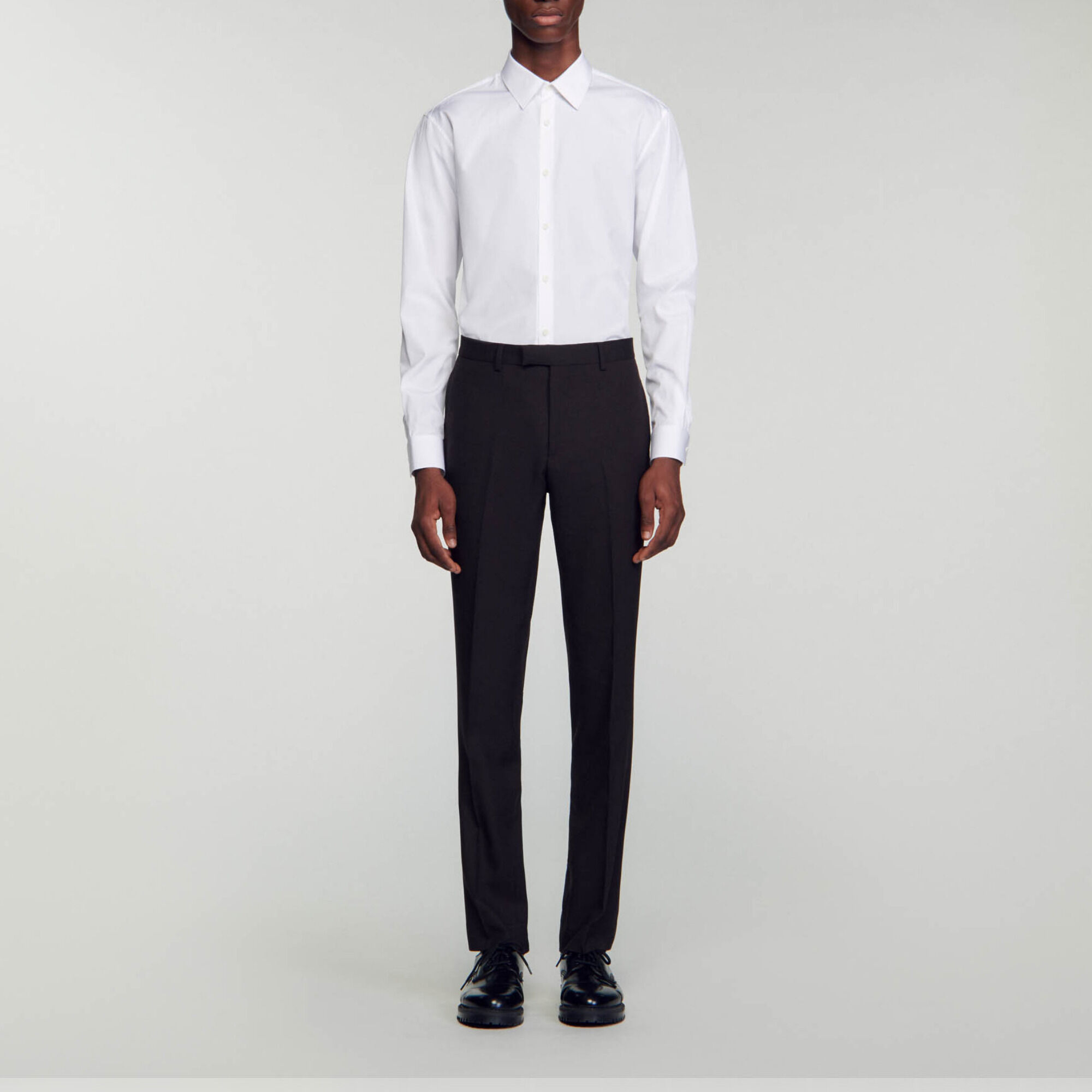 Wool suit trousers