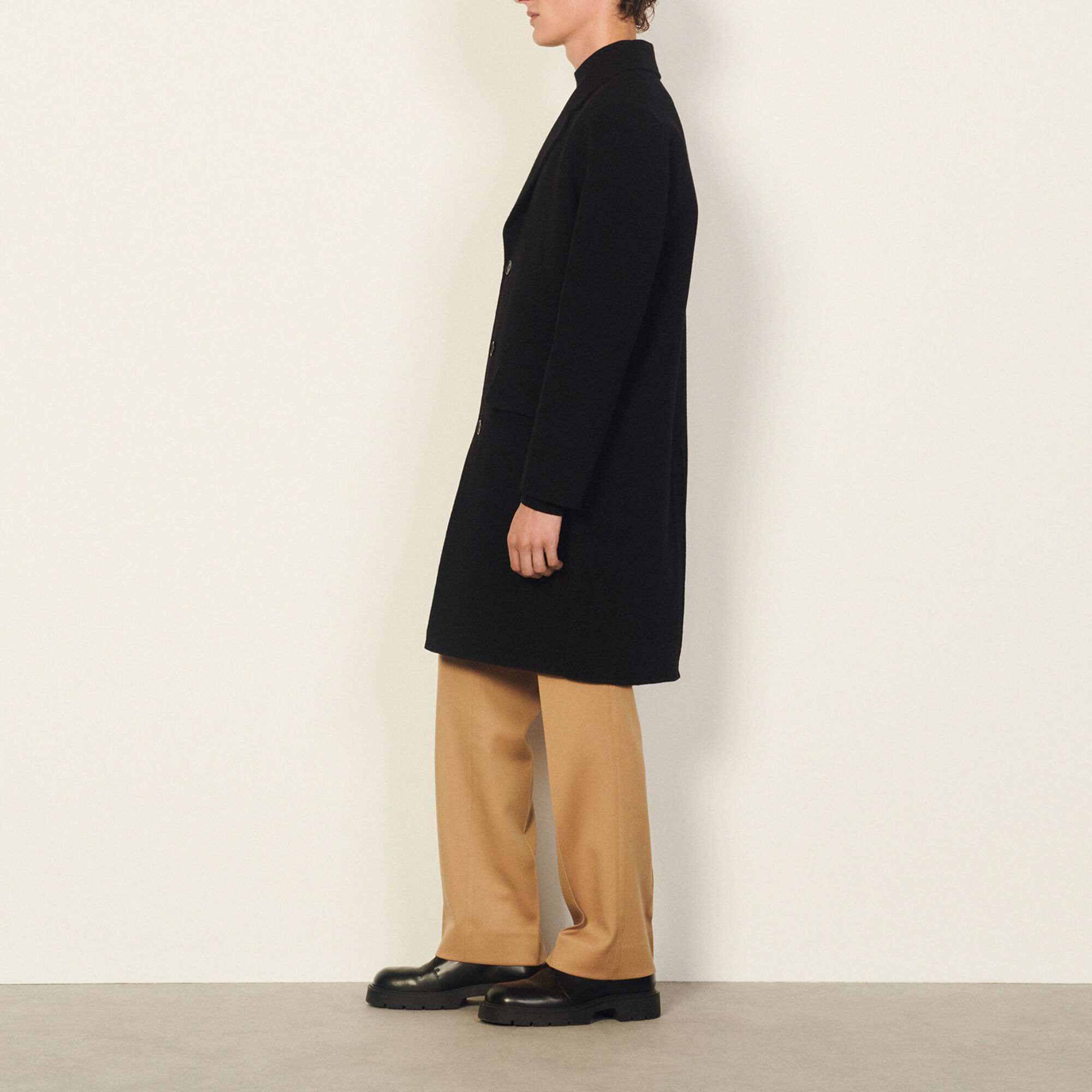 Double-faced wool coat