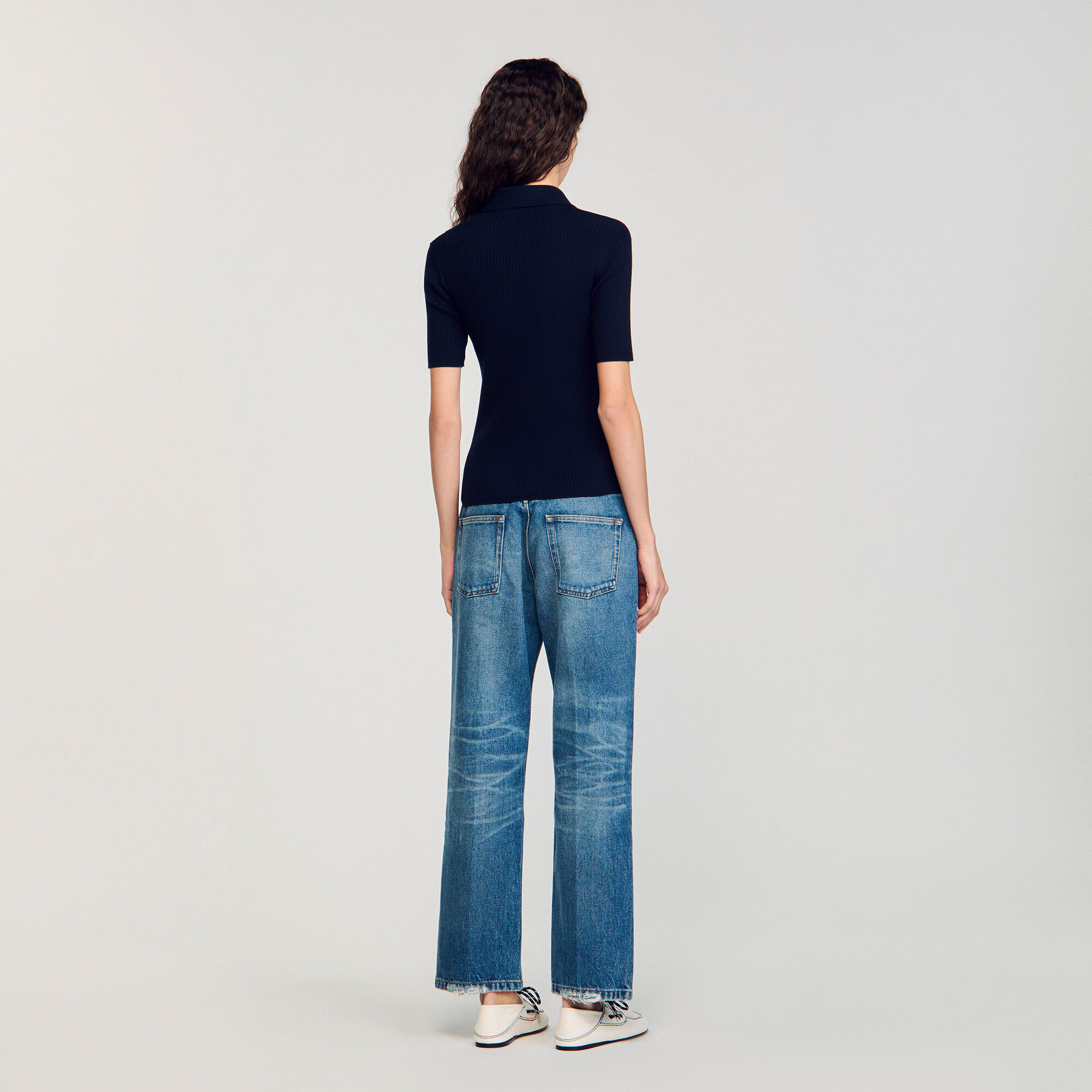 Polo-neck jumper