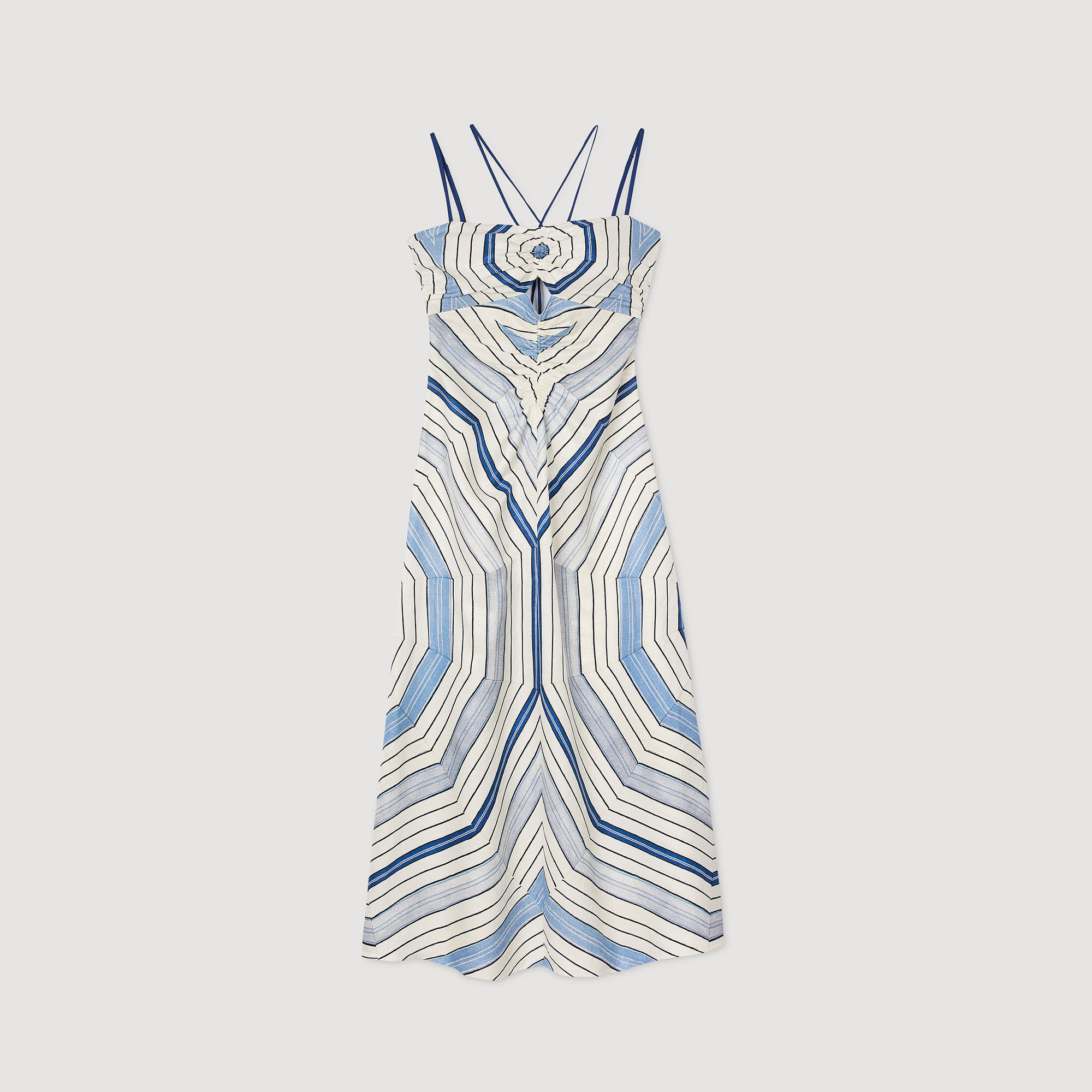 Spiral-motif maxi dress
