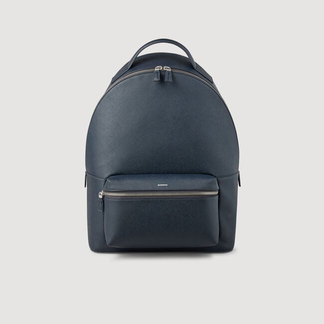Reconstituted leather rucksack