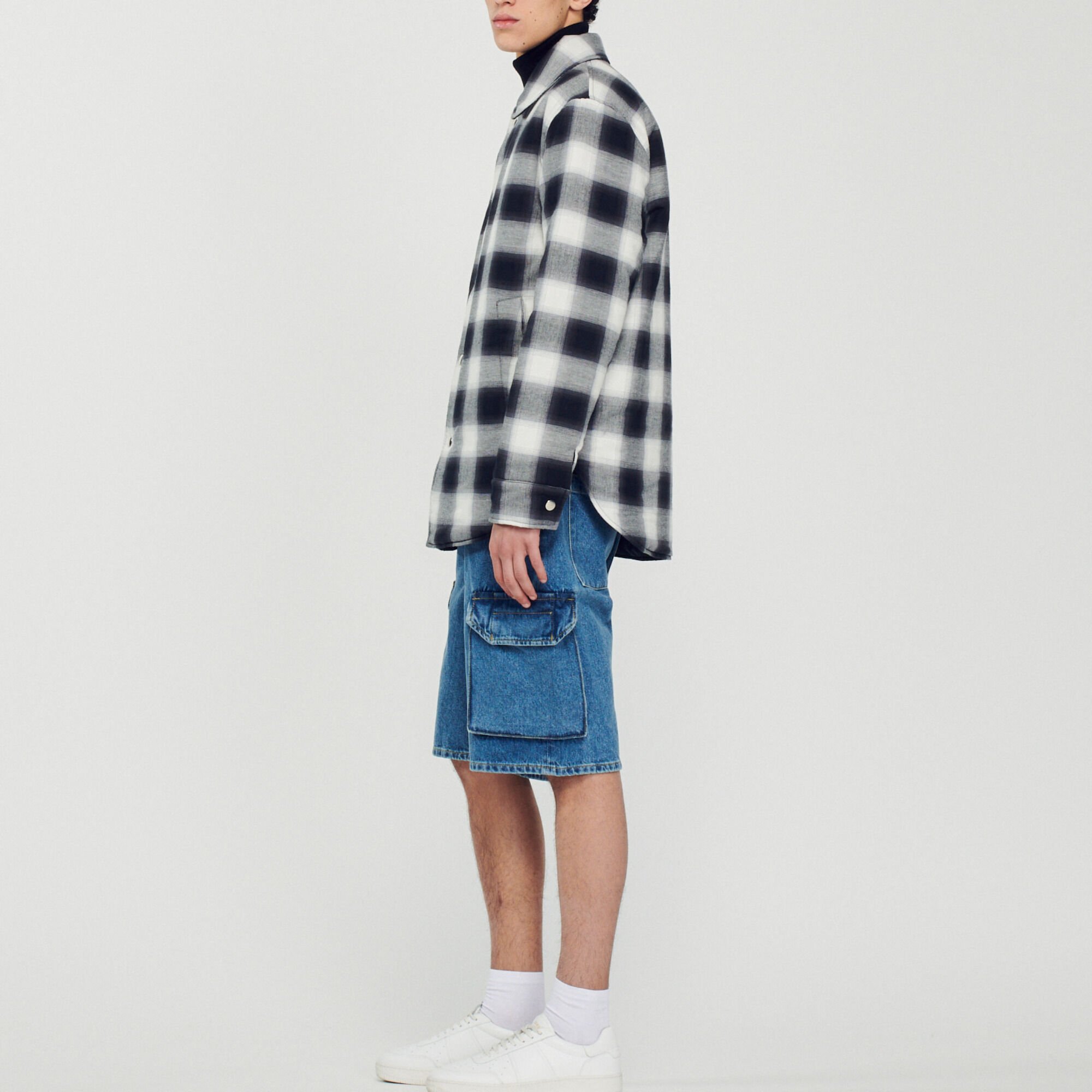 Quilted checked jacket