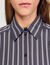 Oversized striped rhinestone shirt