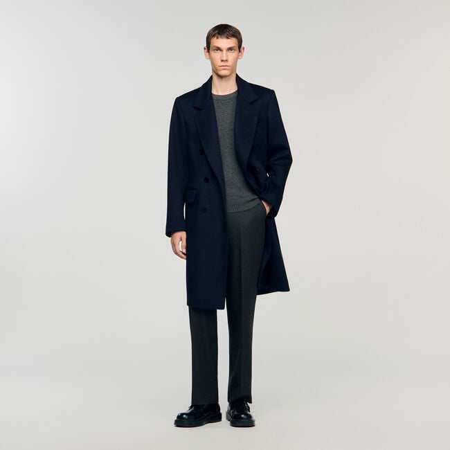 Wool and cashmere coat