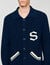 Wool cardigan with patch S