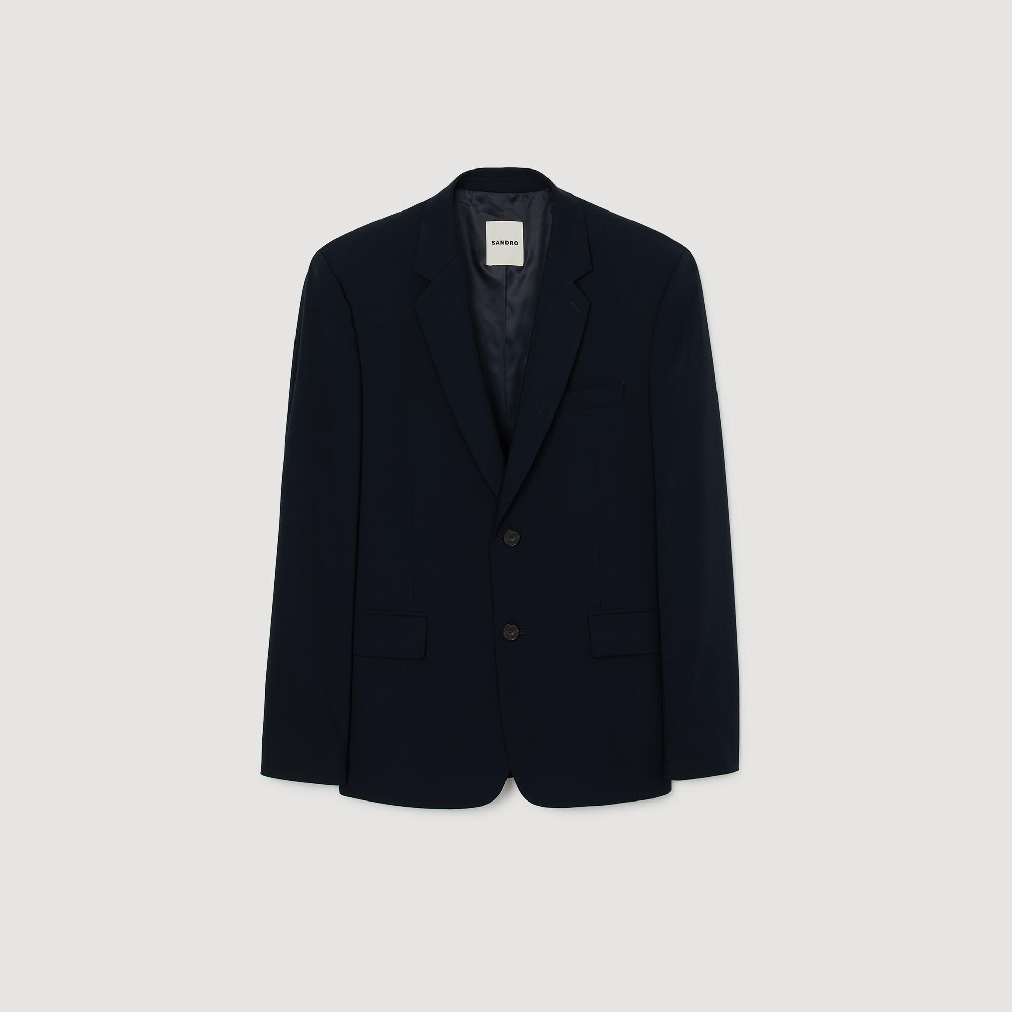 Wool suit jacket blue for Men | Sandro Paris