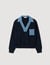 Jumper with denim details