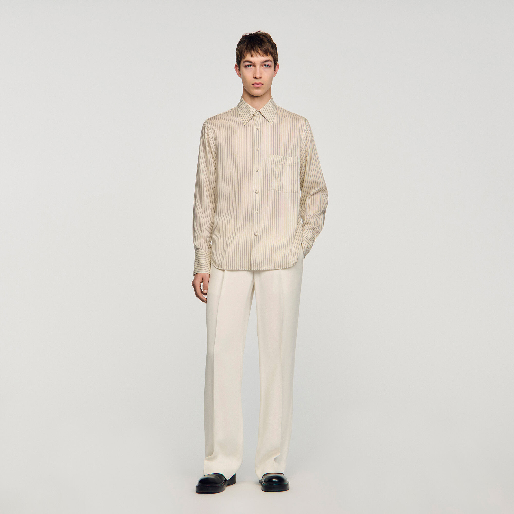 Striped loose-fit shirt