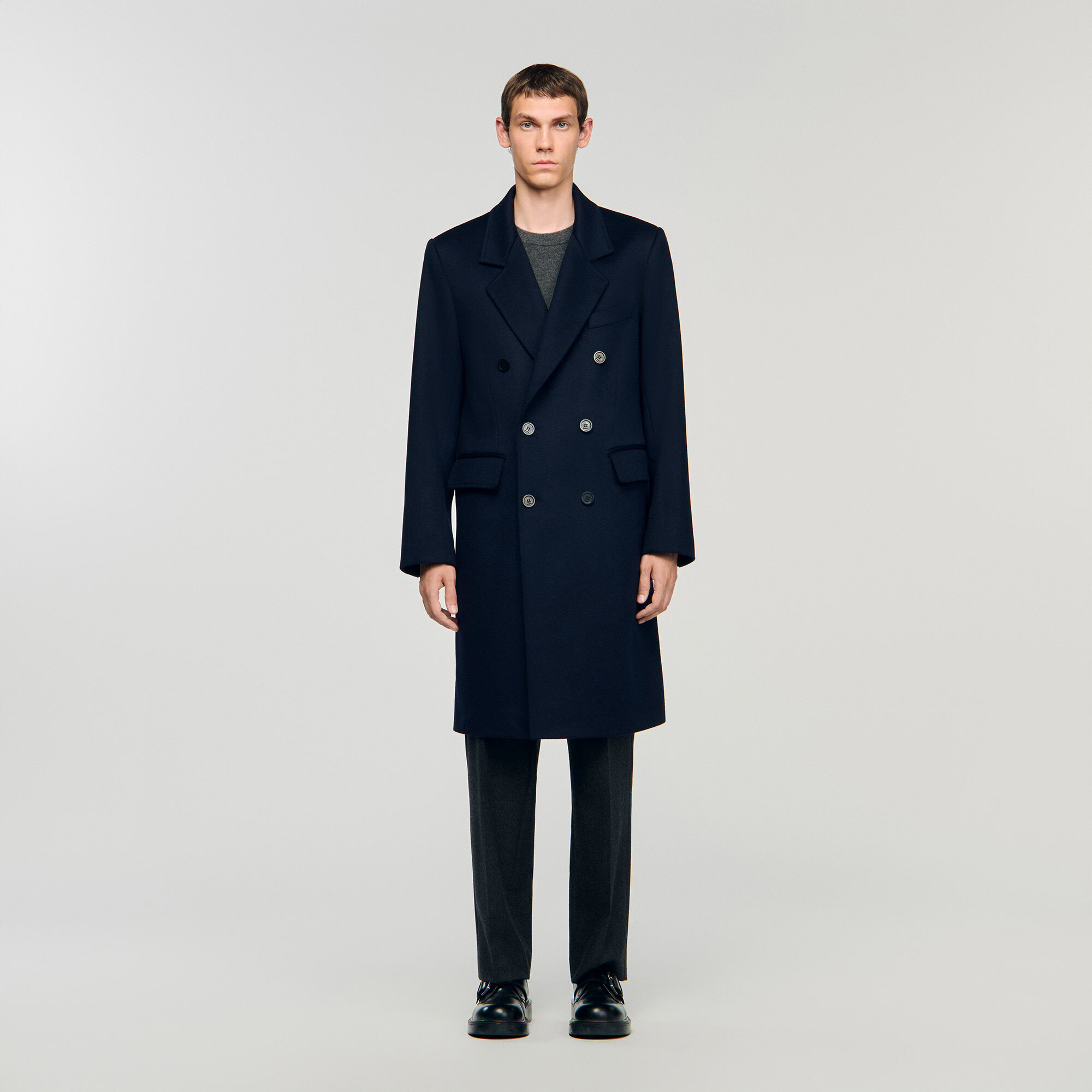 Wool and cashmere coat