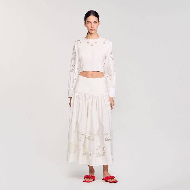 Poplin crop top
