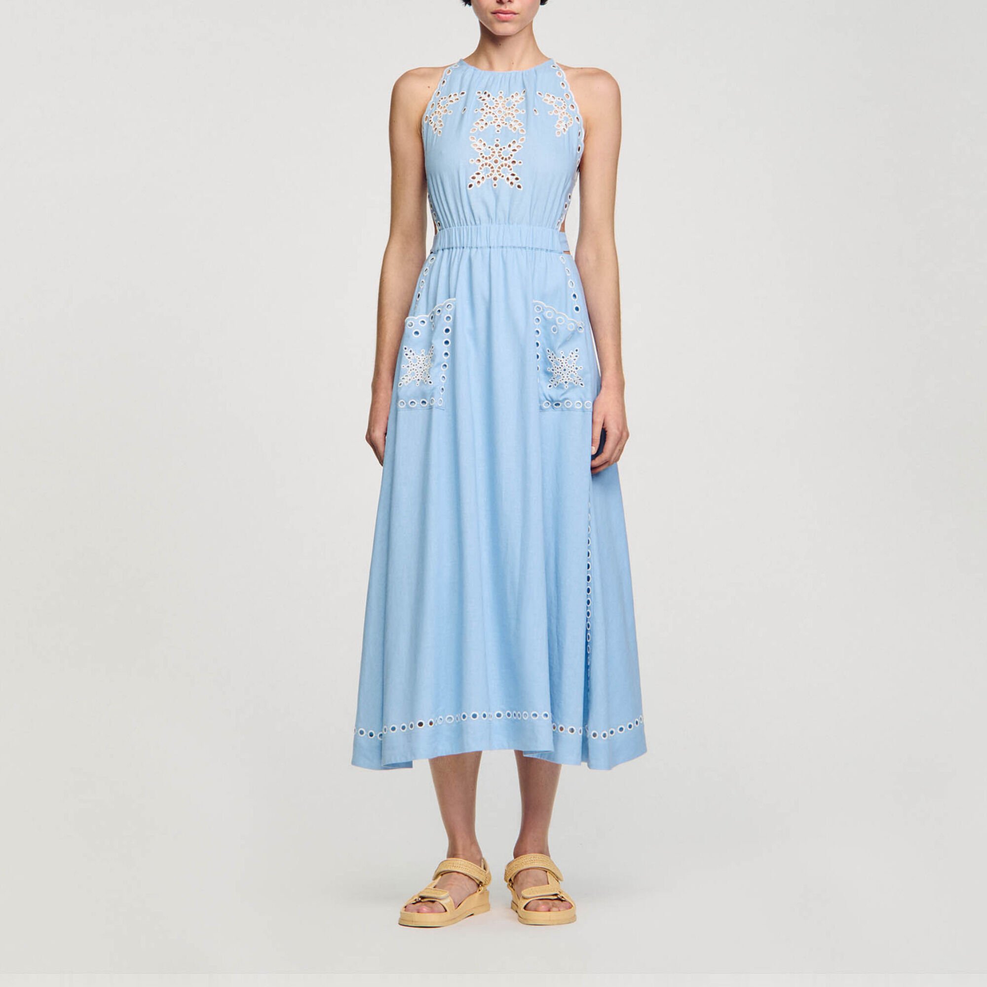 Broderie anglaise maxi dress