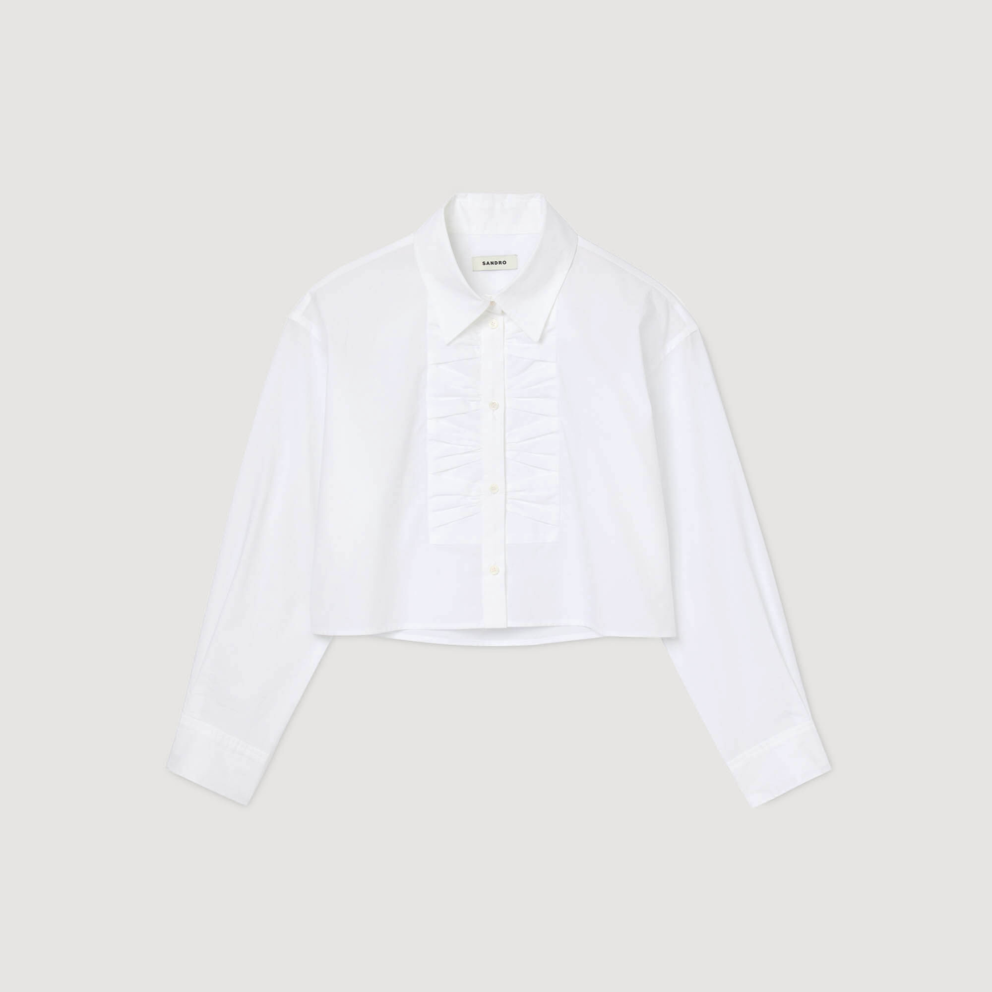 Cropped shirt with bow details