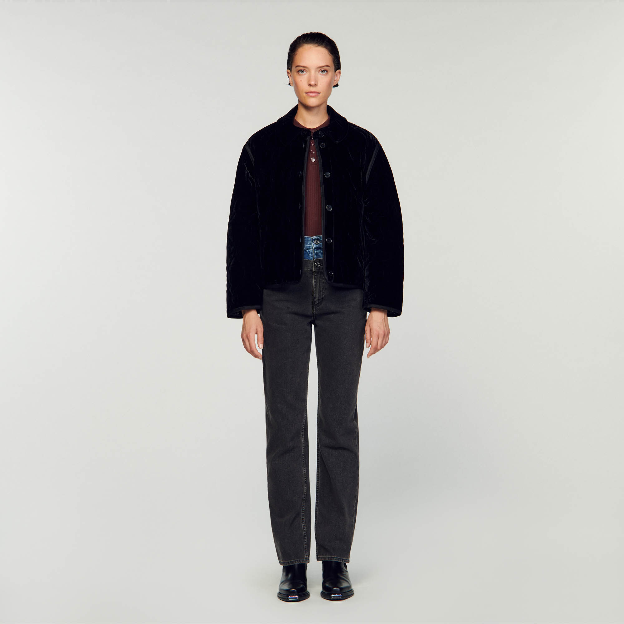 Sandro reversible hotsell shearling coat