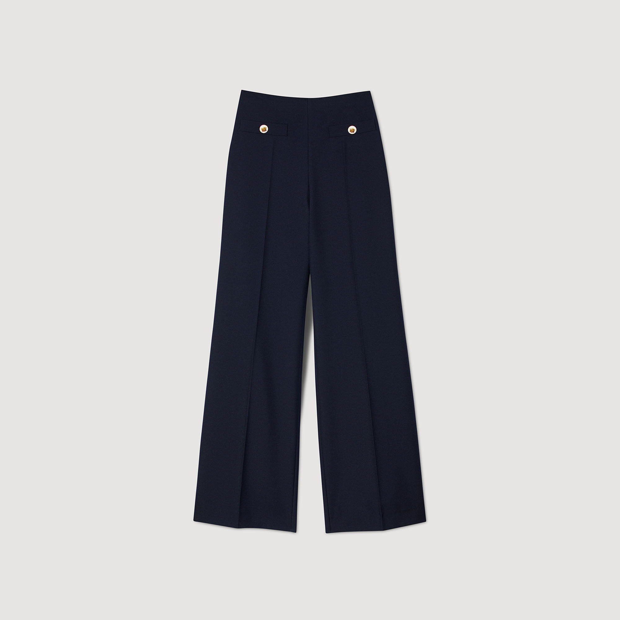 Pantalon large femme bleu marine online