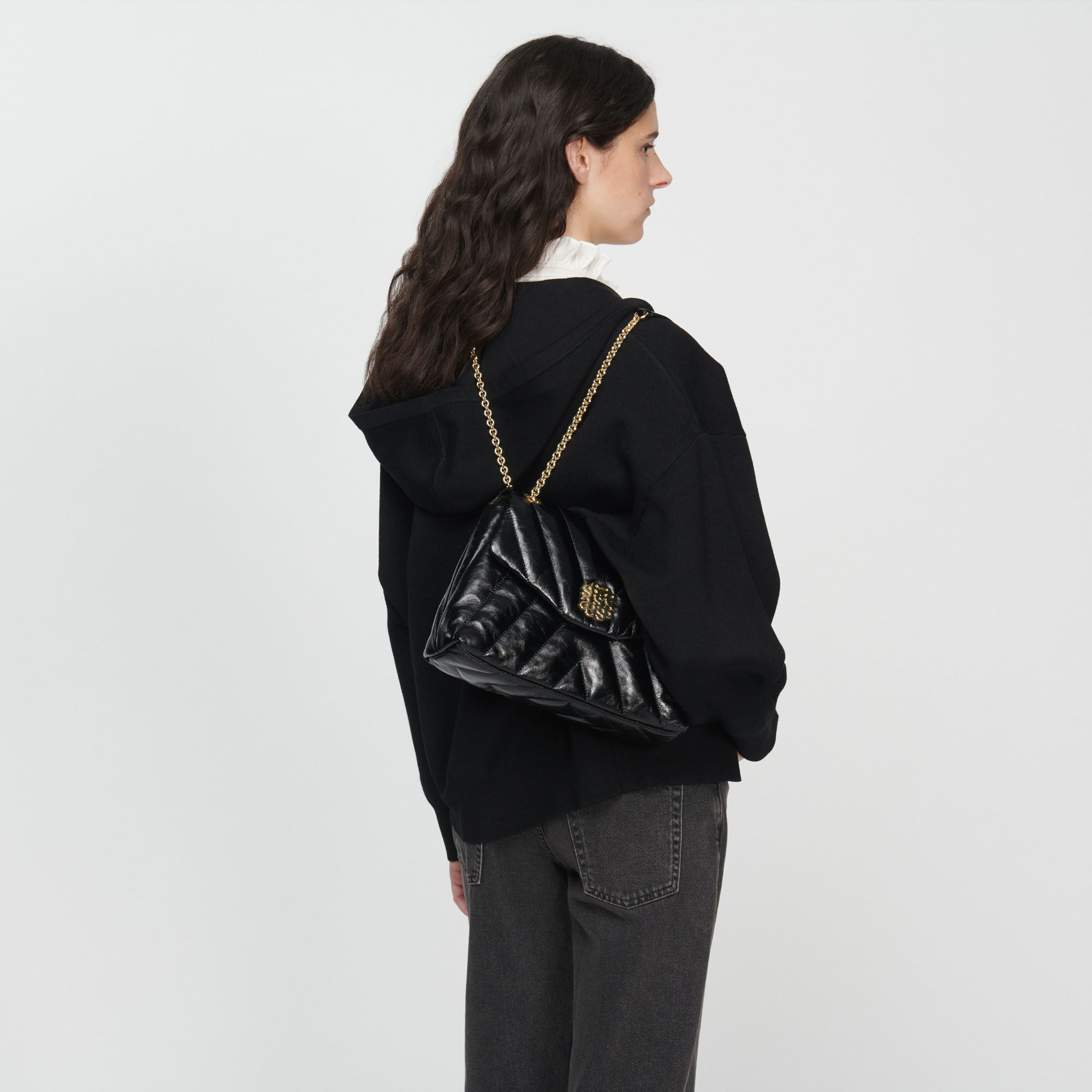 Mila quilted leather bag All Bags Sandro paris