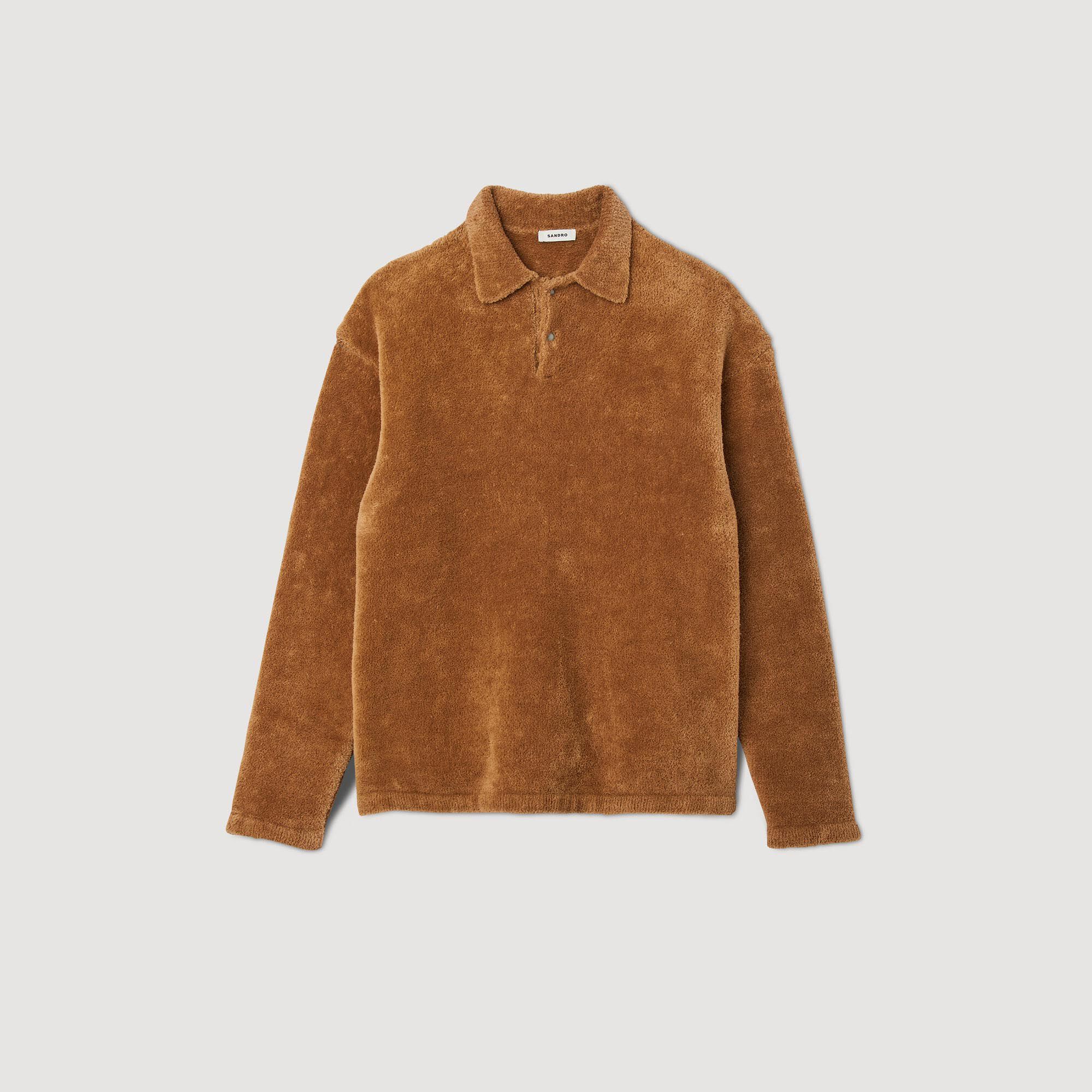 Terry knit polo shirt Sweaters Cardigans Sandro paris