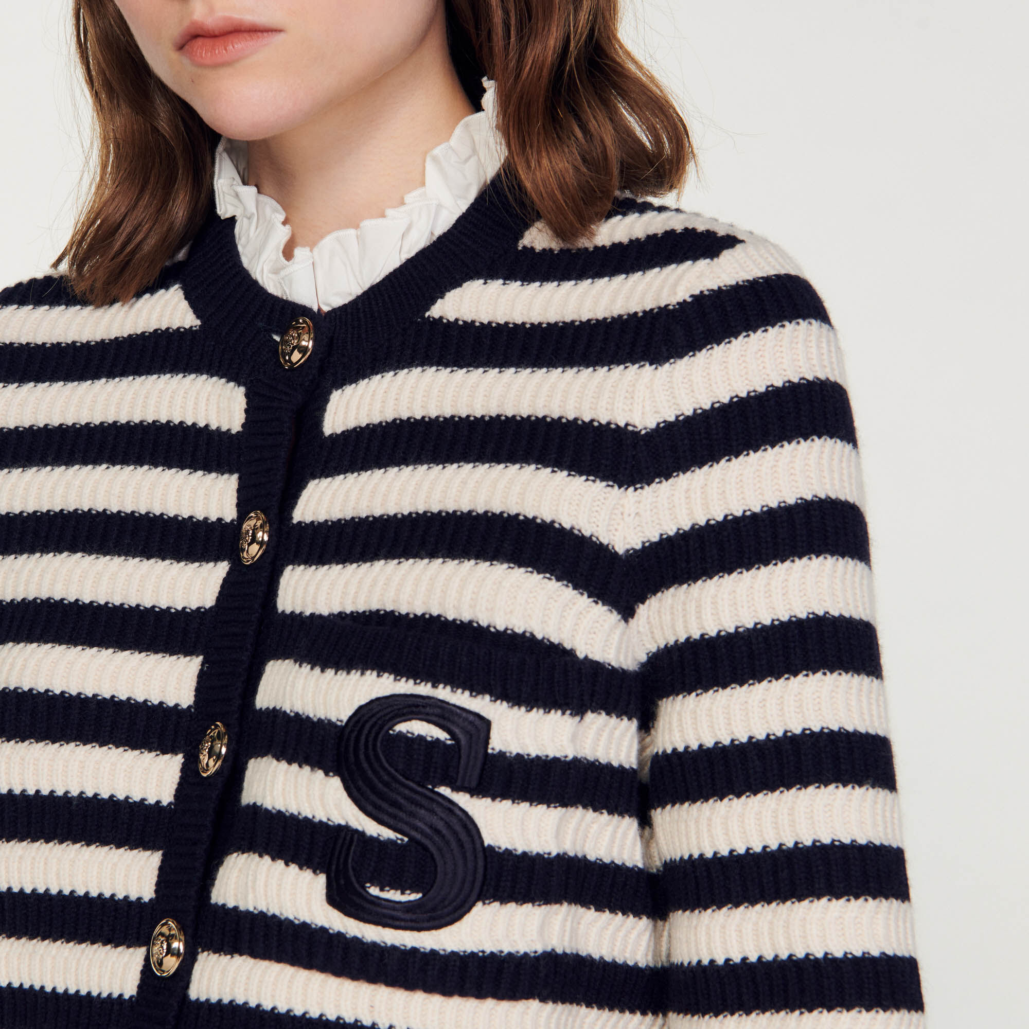 Sandro striped top cardigan