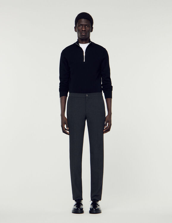 Jersey trousers Charcoal Grey Homme