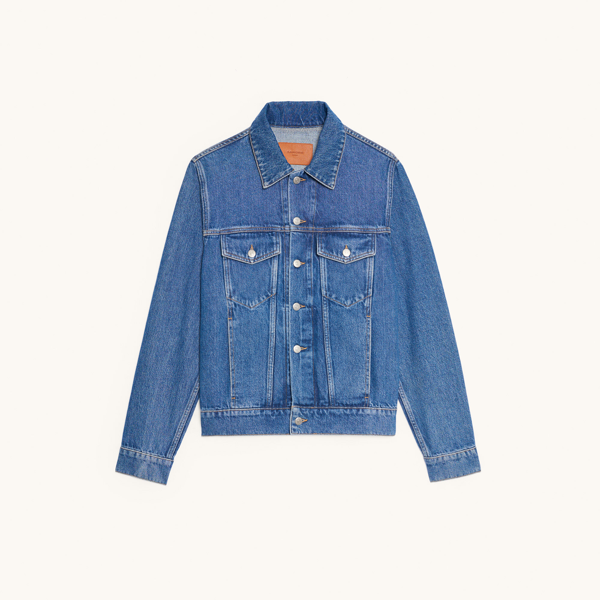 Sandro denim jacket sale mens