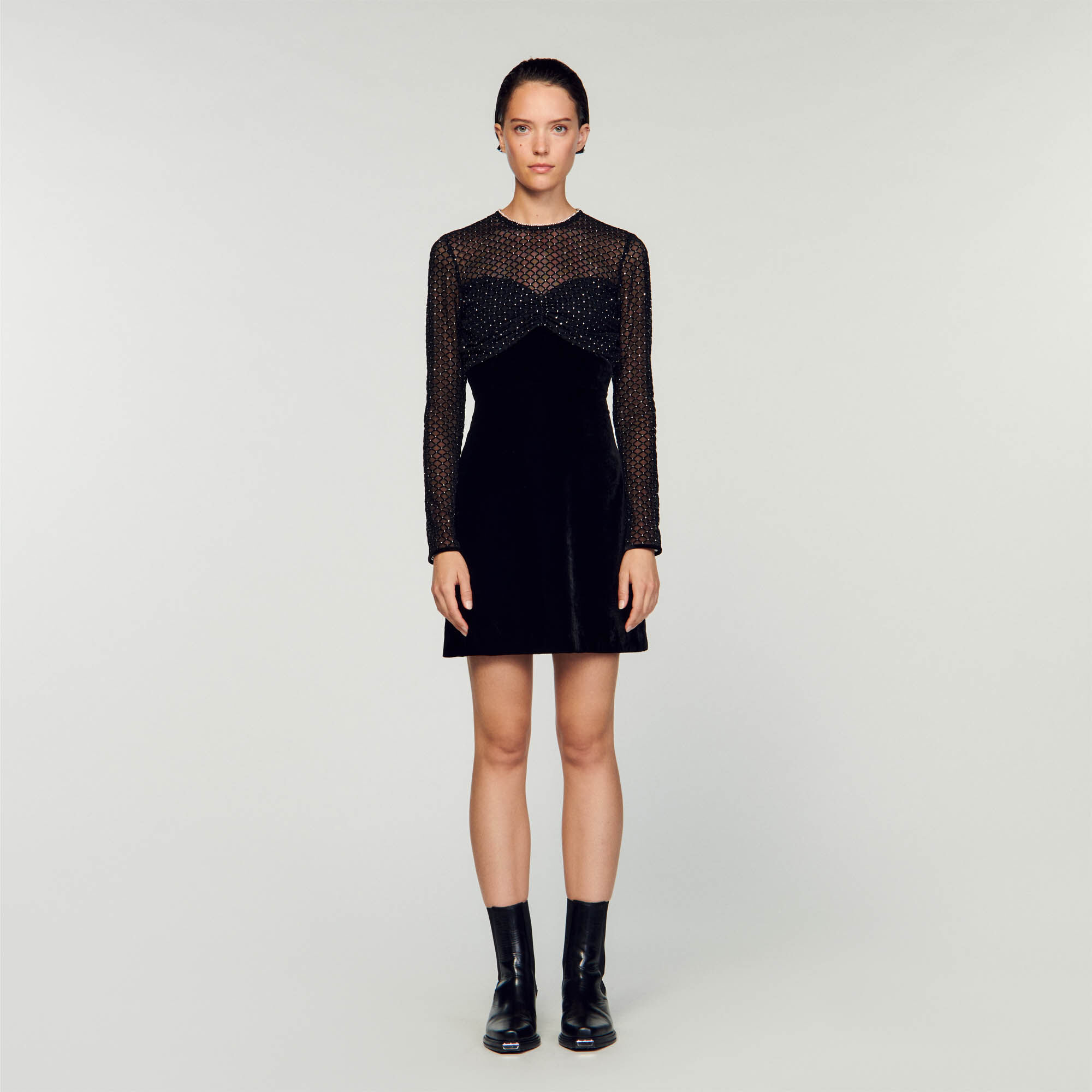 Sandro robe deals noire dentelle