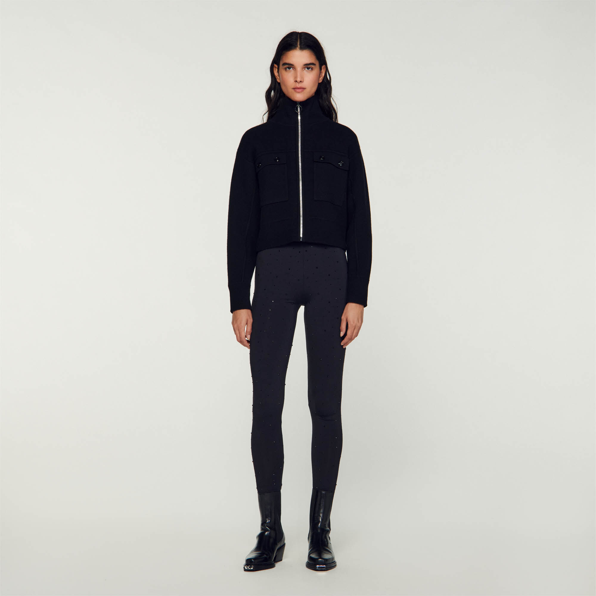 Zip up coatigan Coatigans Sandro paris