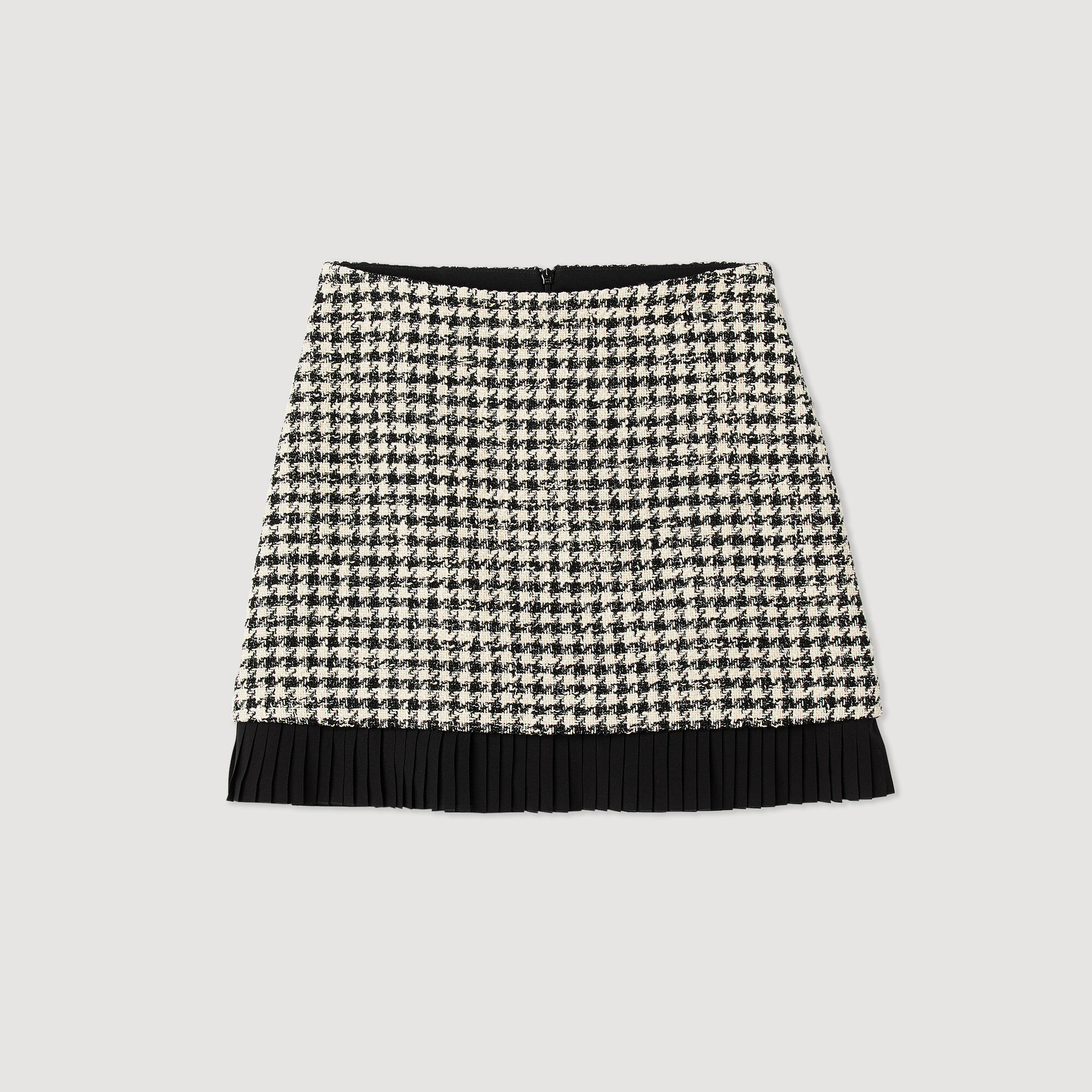 Tweed houndstooth deals skirt