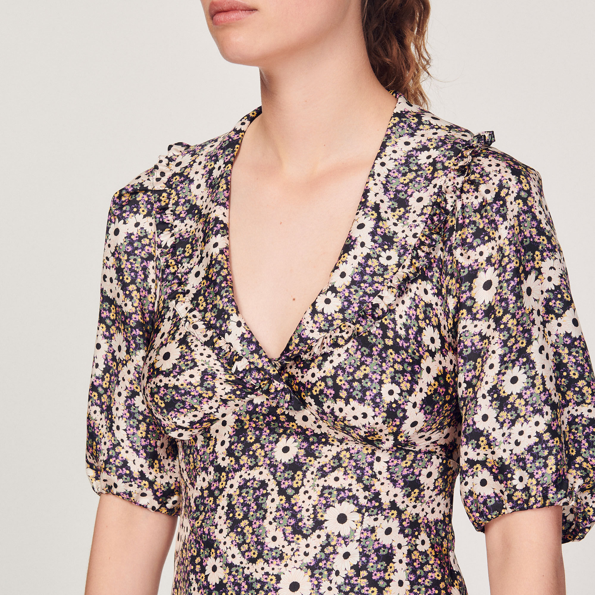 Short dress with floral paisley print All Selection Sandro