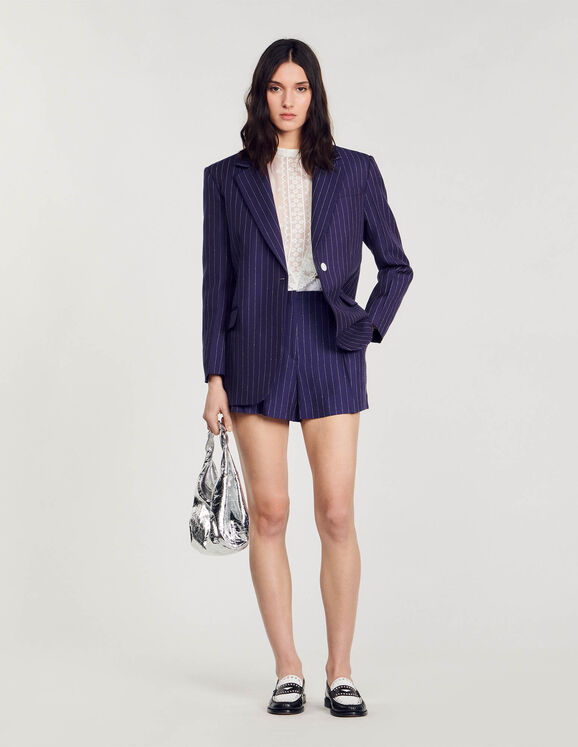 Striped suit jacket Deep blu Femme