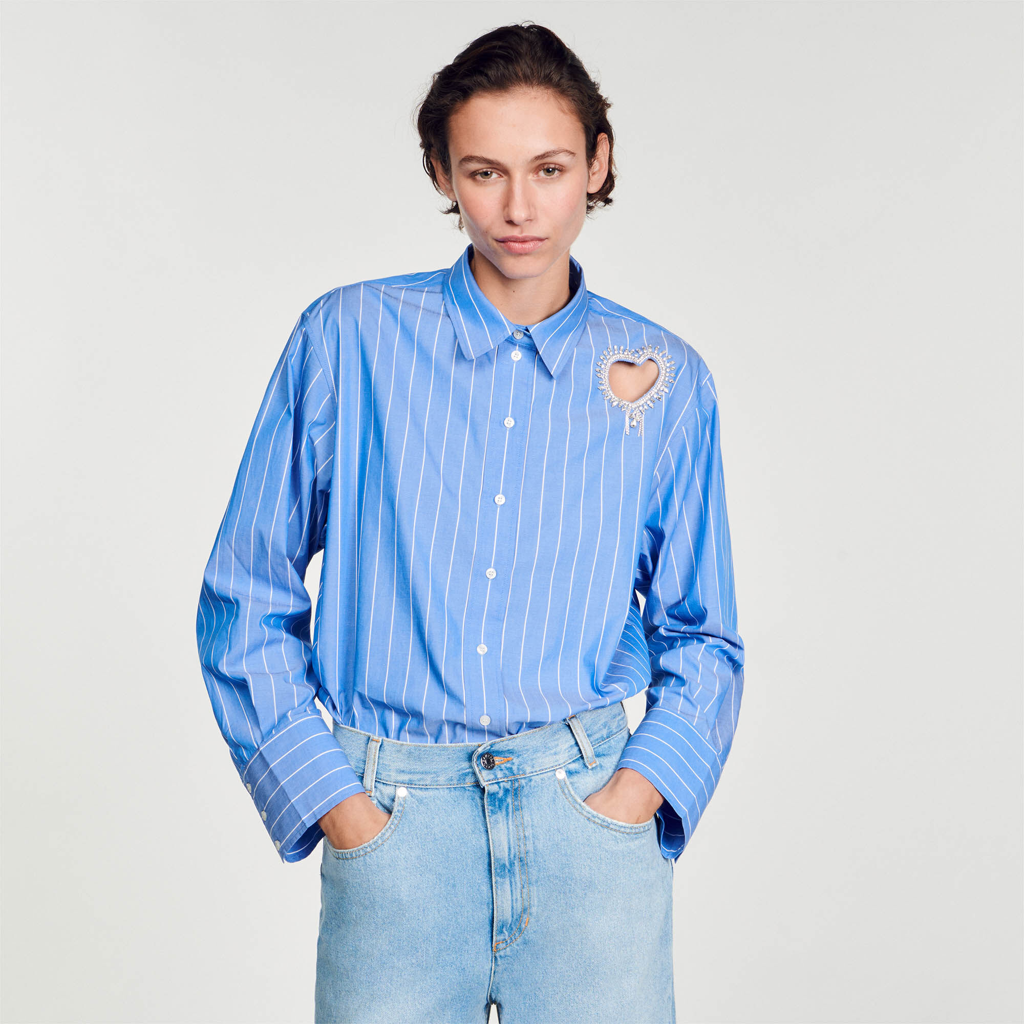 Striped shirt with heart online