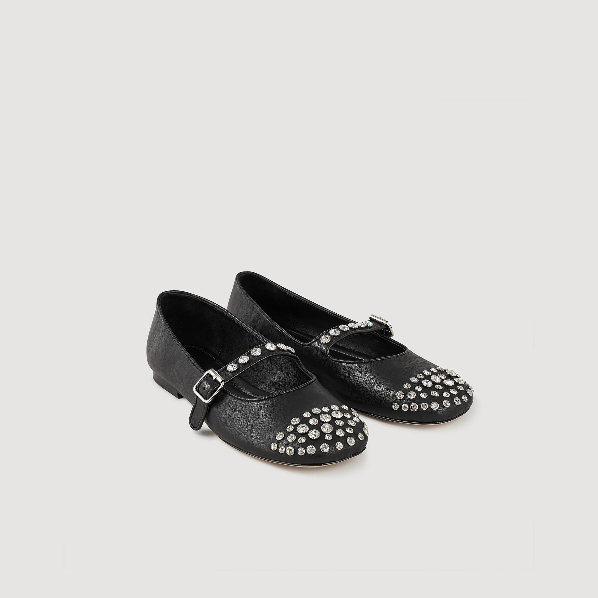 Rhinestone ballet flats shoes hotsell