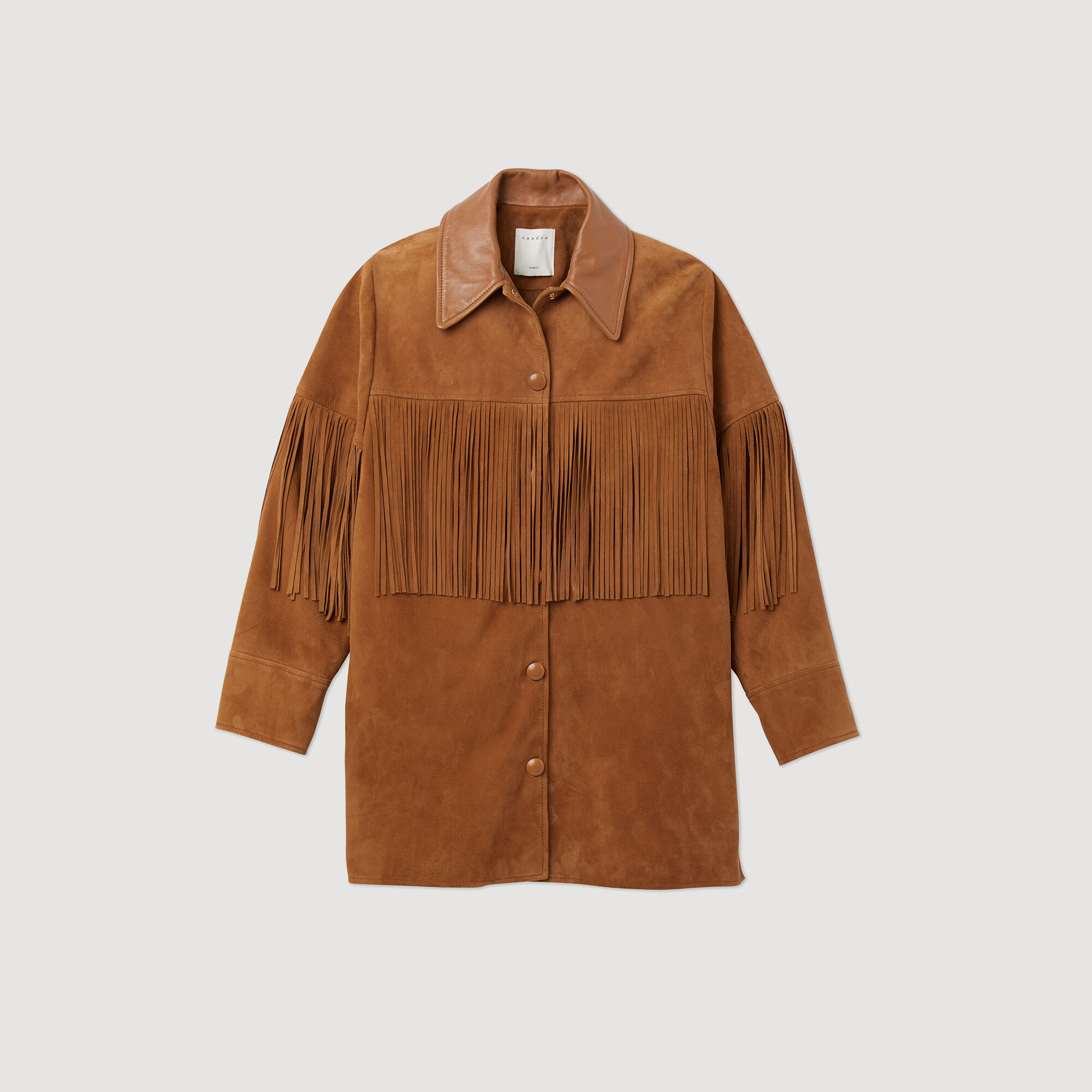 Sandro fringe clearance coat