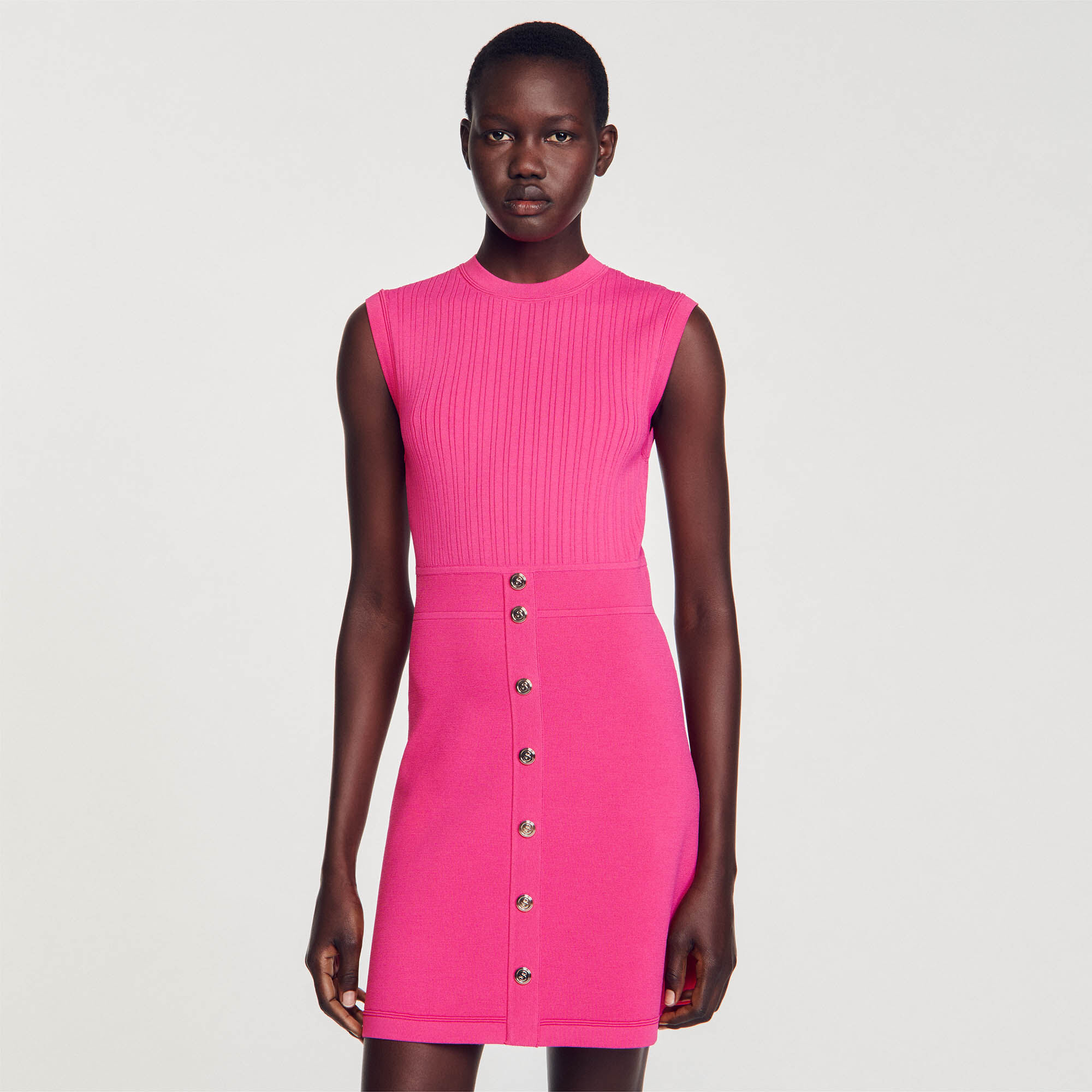 Short dress with buttons Dresses Sandro paris