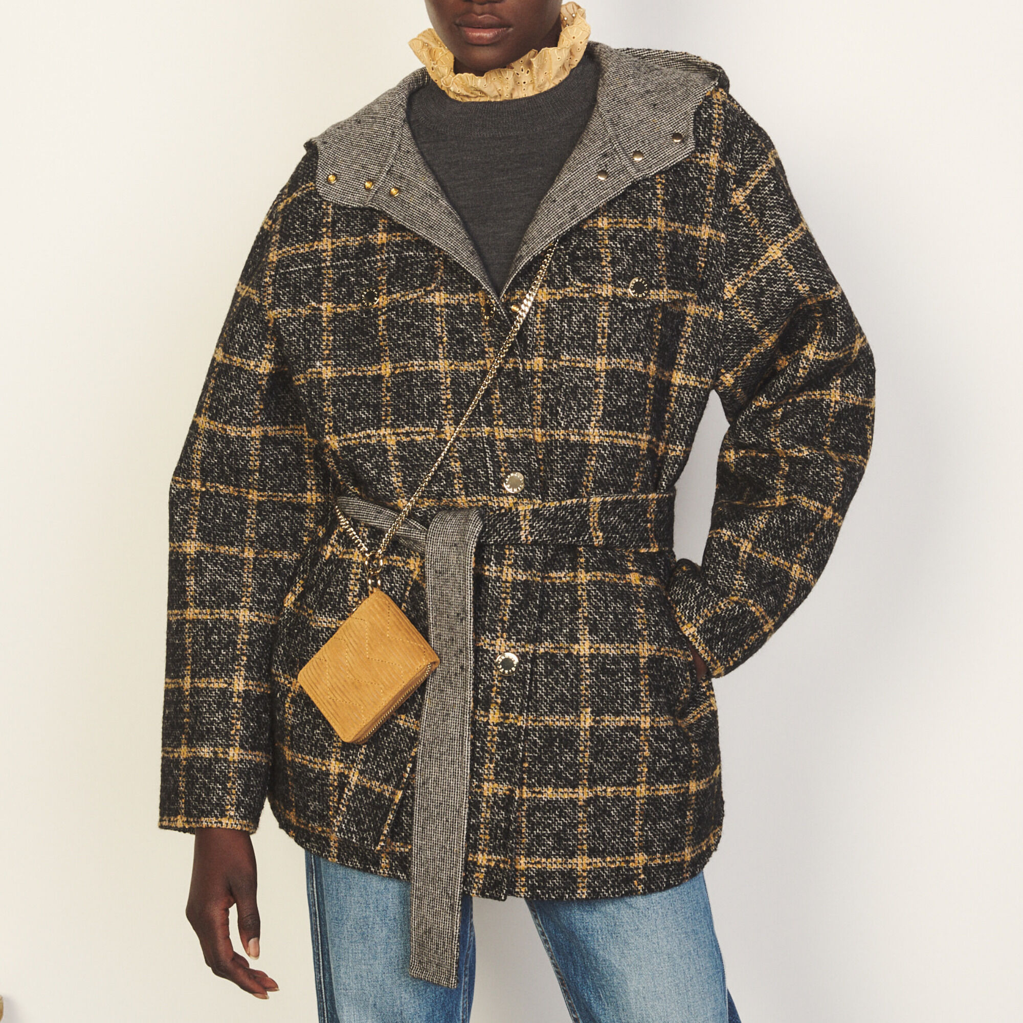 Manteau outlet sandro carreaux