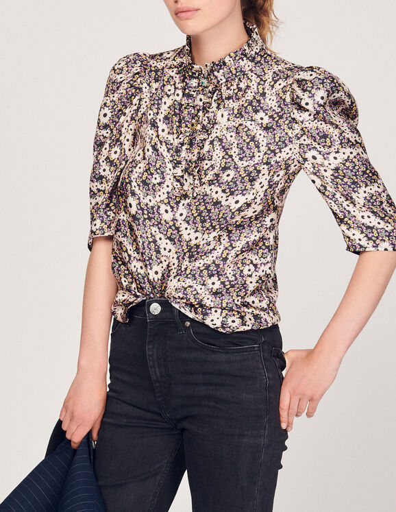 Silk floral shirt Multi-Color Femme