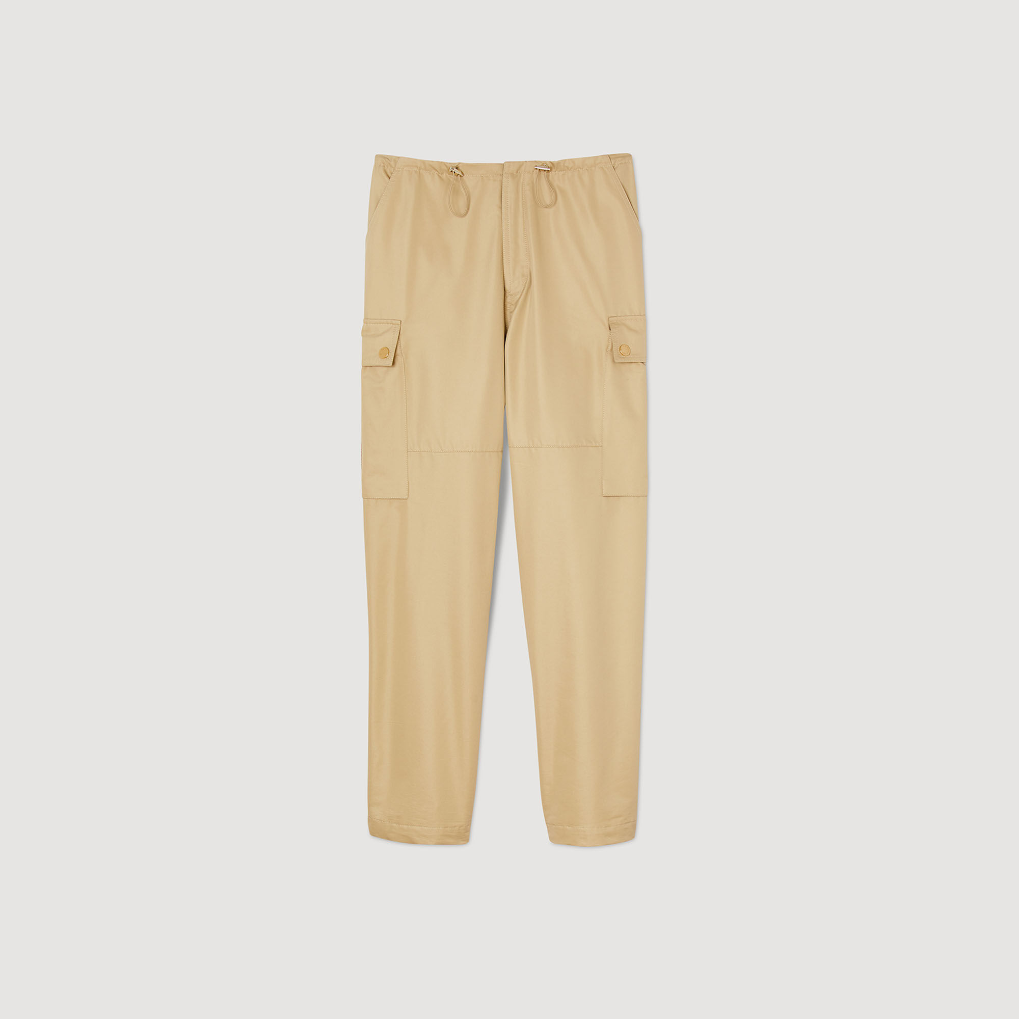 Beige discount cargo trousers