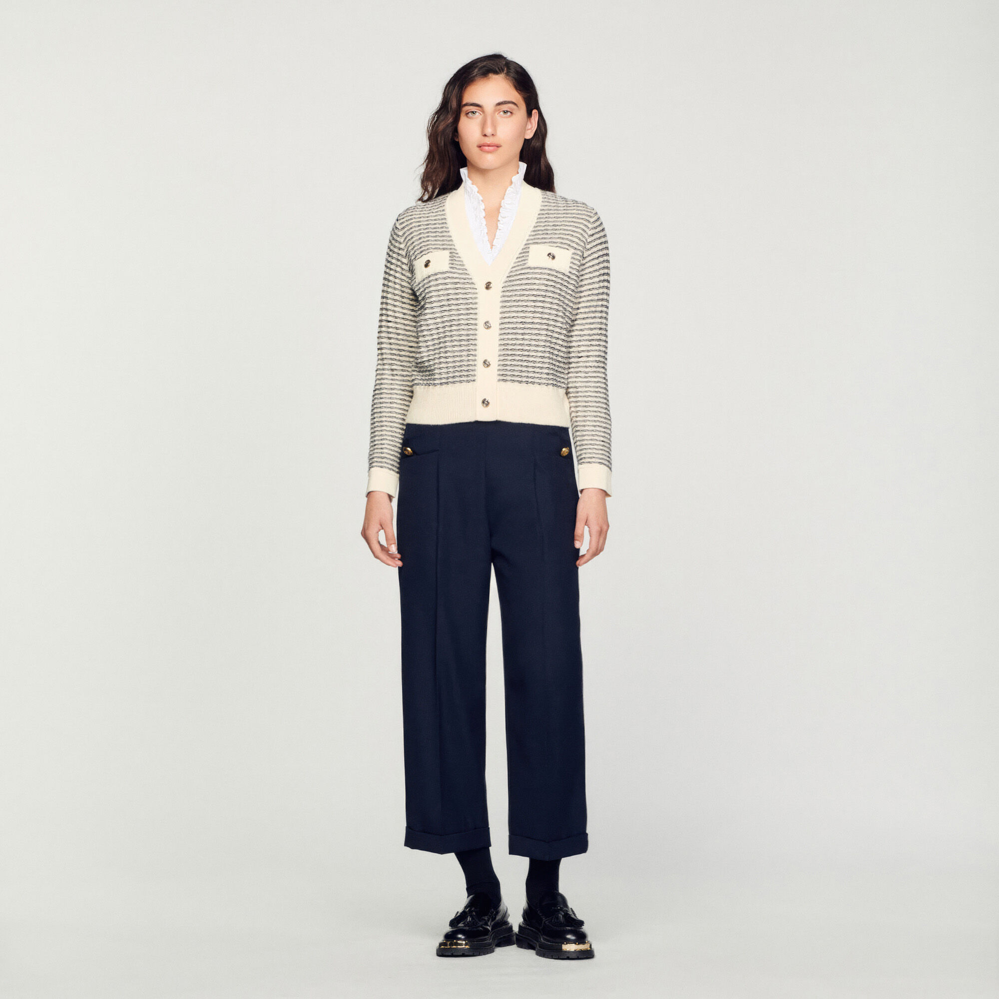 Sandro striped sweater new arrivals