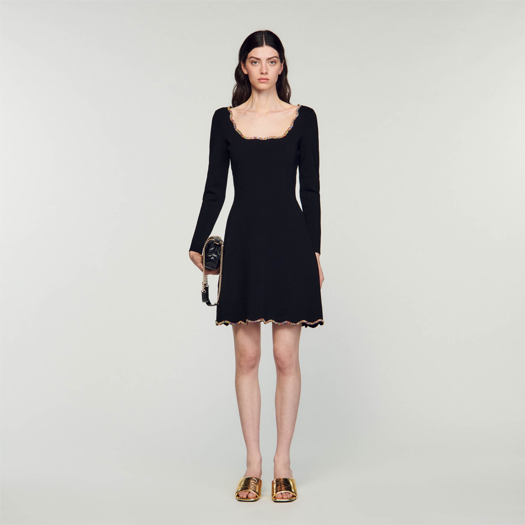 Sandro outlet velvet sandals
