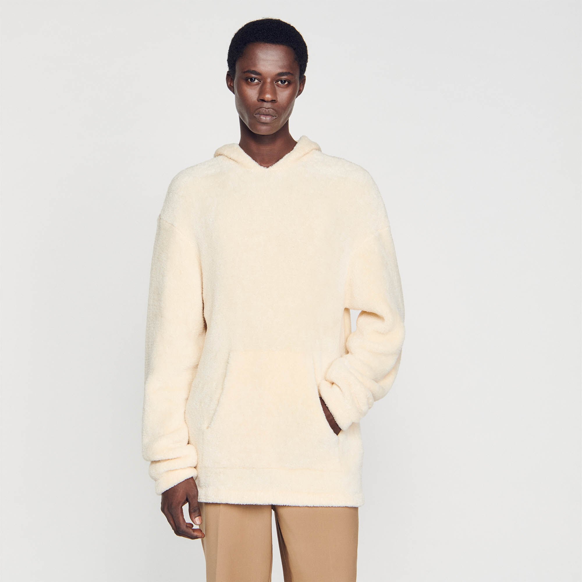 Hoodie beige homme online