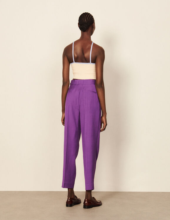 Straight-leg trousers Purple Femme